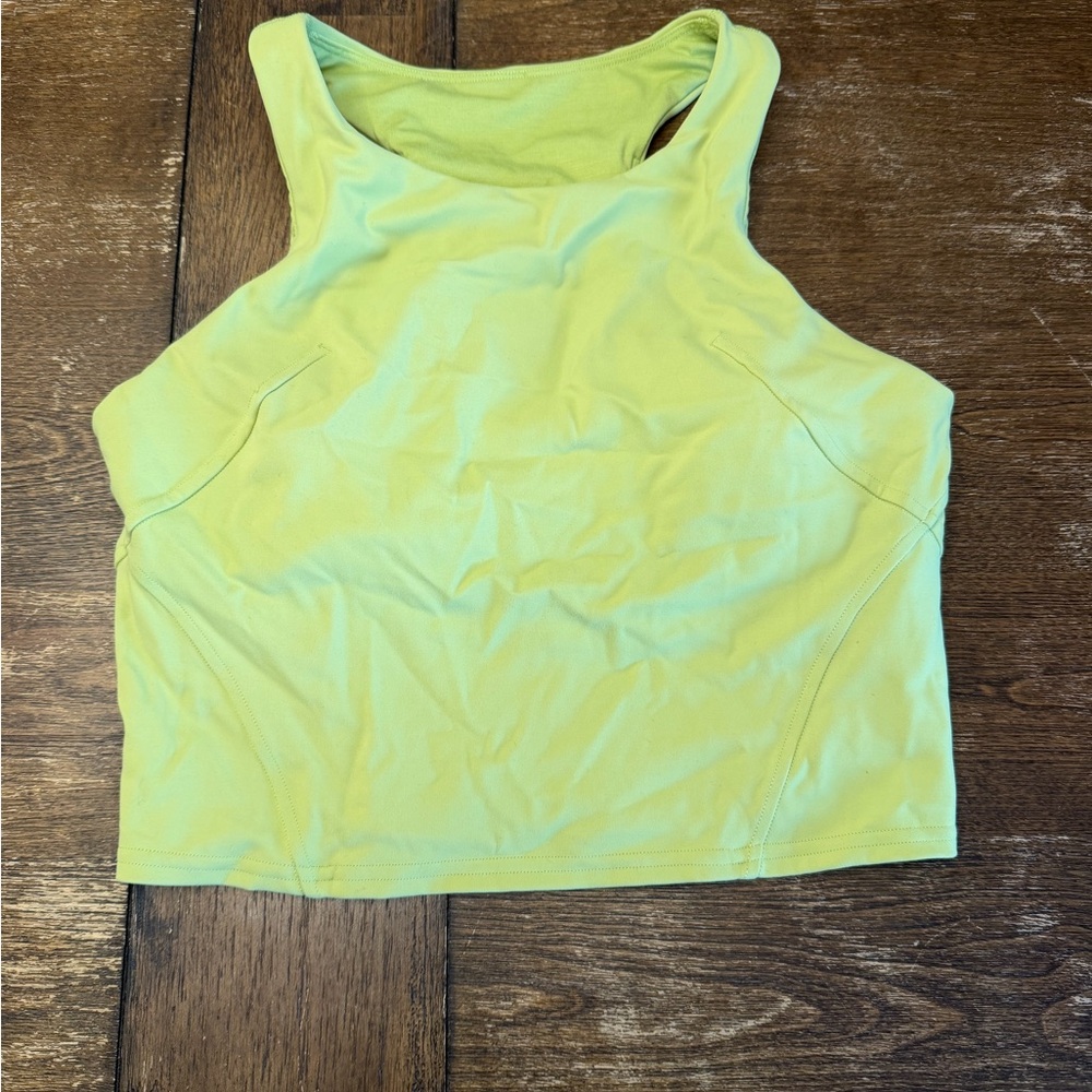 lululemon athletica Neon Yellow High Neck Sports Bra